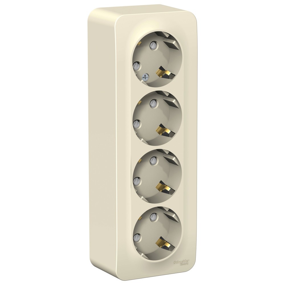 ro3fqiyd Розетка Schneider Electric BLANCA 3х-мест. заземл.+шторки О/У 16А/250В МОЛОЧНЫЙ — изображение 1