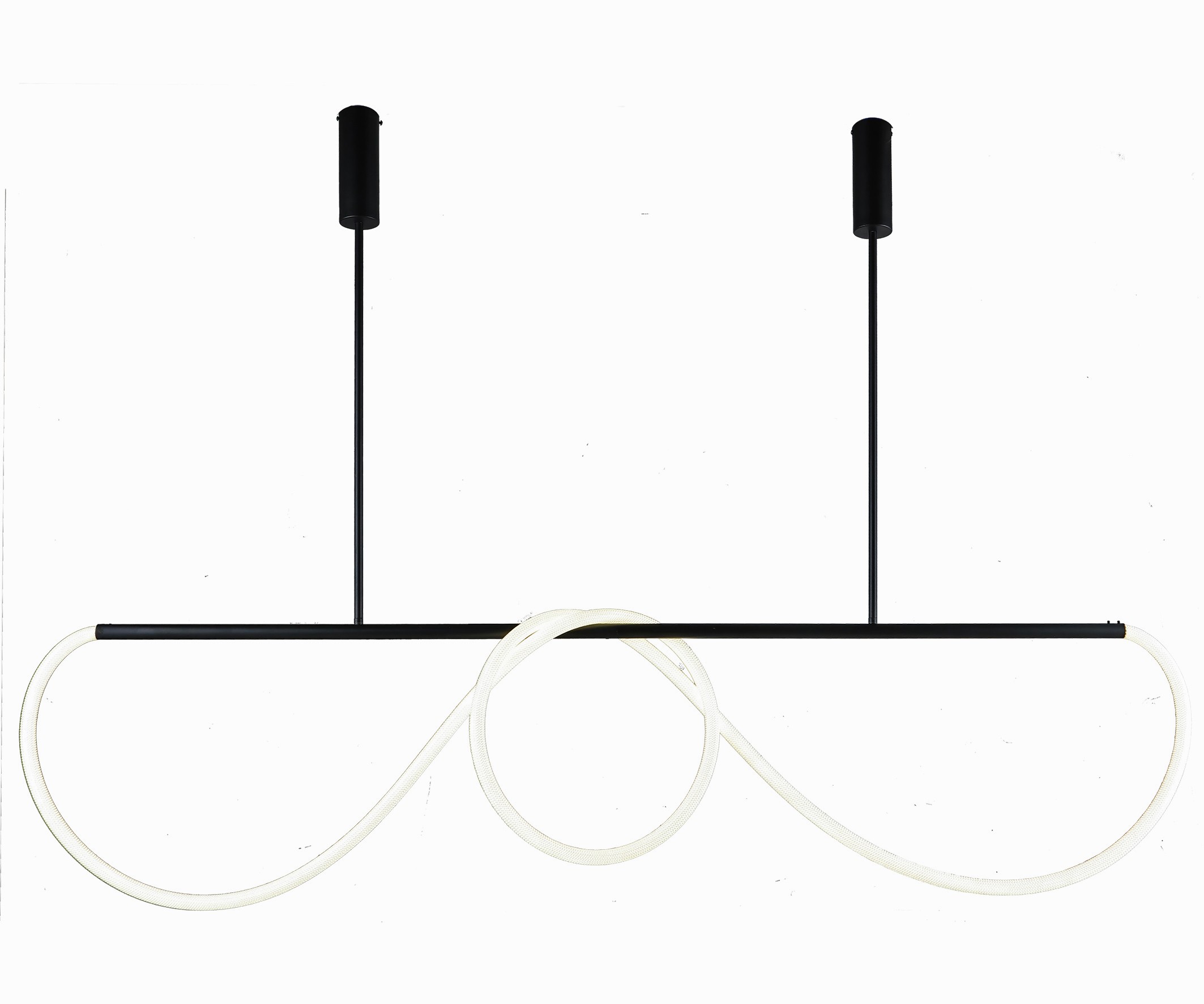 00022467 08041K-150,19(4000K) Подвес диммируемый Далия черный L150 h100 Led 90W (4000K) с пультом ДУ — изображение 1